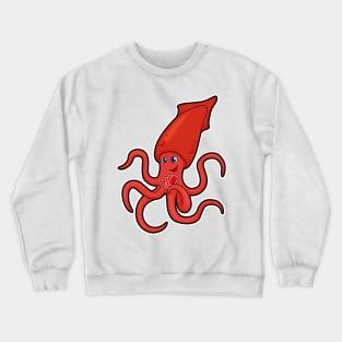 Squid at Poker with Poker cards Crewneck Sweatshirt